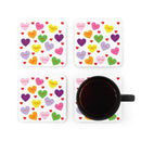 Sweet Tart Hearts Cork Back Coaster-3