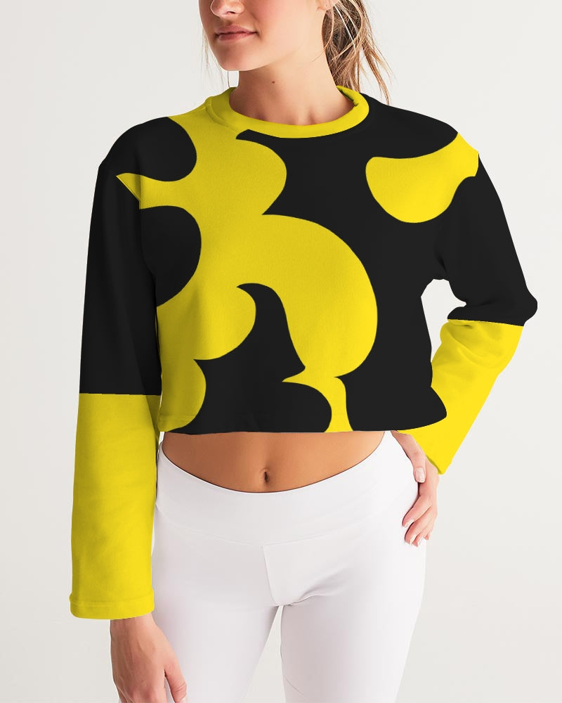 Bumble Bee Ladies Cropped Long Sleeve Sweatshirt