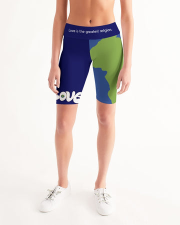 Love Is The Greatest Religion Ladies Mid-Rise Bike Shorts - 0