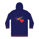 Vegan Heart Ladies Hoodie Dress-17