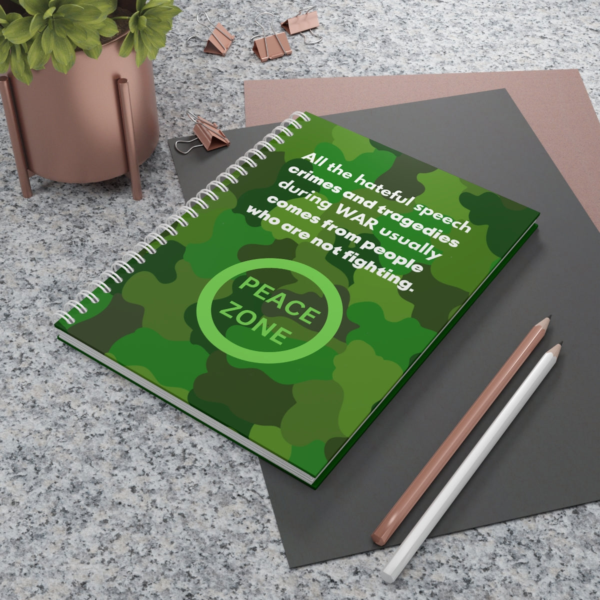 Green Fusion Spiral Notebook