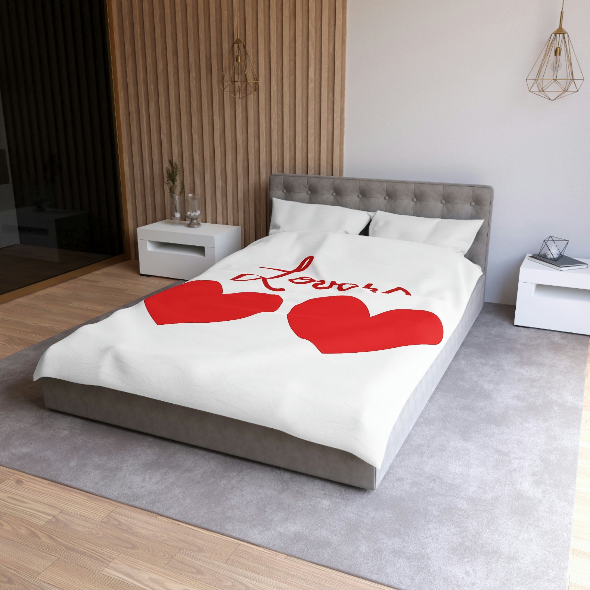 Lovers Hearts (Twin/XL Twin) Microfiber Duvet