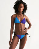 Blue Turqu Ladies Triangle Bikini Swim Suit-1