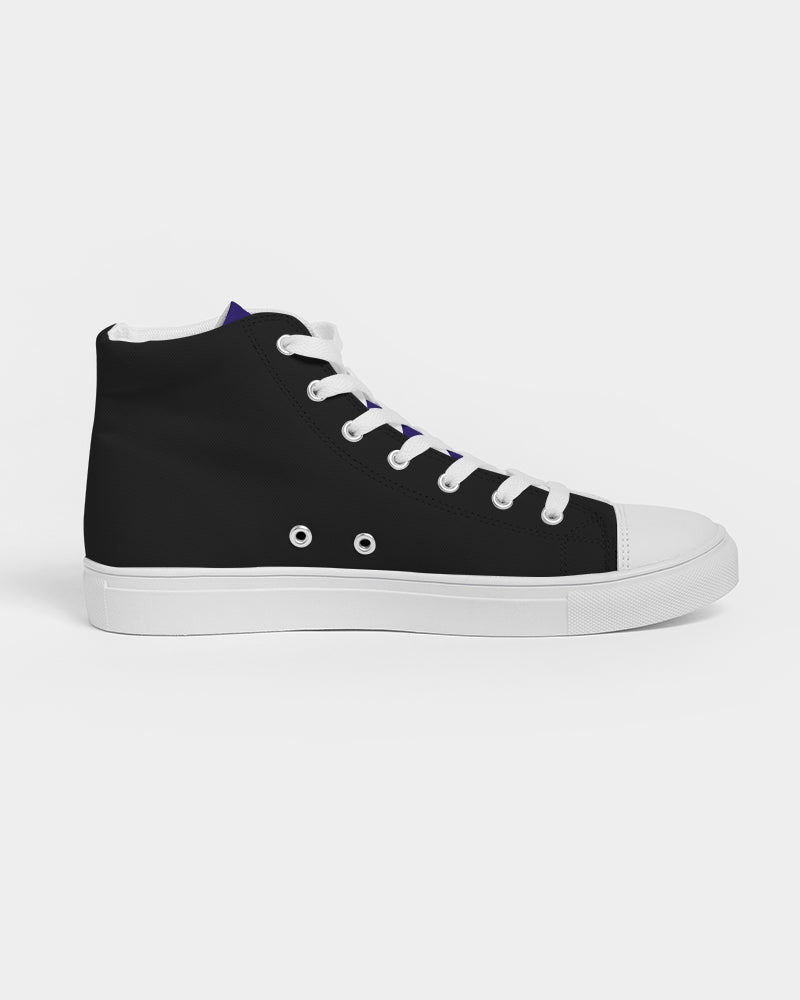 Black and Blue Hightop Men's Shoes