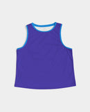Blue Turqu Ladies Cropped Tank-7