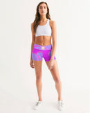 Passion Flower Ladies Mid-Rise Yoga Shorts-2