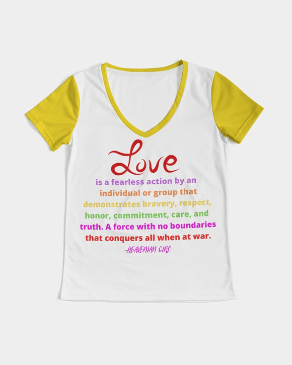 LOVE IS Ladies V-Neck Tee
