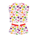 Sweet Tart Hearts Ladies Short Pajama Set-6