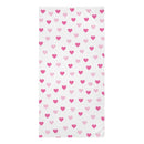 Pink Hearts Large Premium Towel-1