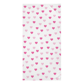 Pink Hearts Large Premium Towel