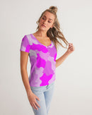 Pink Fusion Ladies V-Neck Tee-4