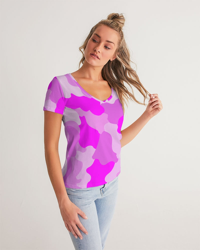 Pink Fusion Ladies V-Neck Tee