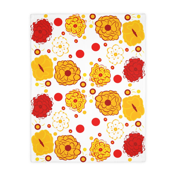 Sunshine Bouquet Velveteen Minky Blanket