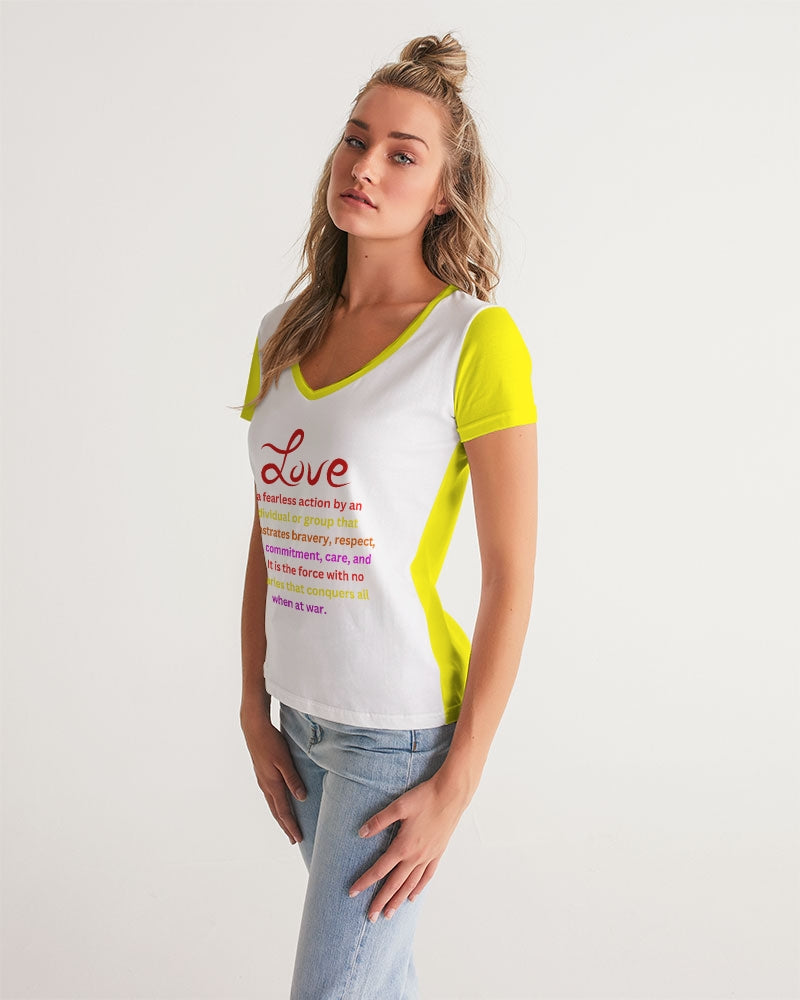 LOVE IS Ladies V-Neck Tee