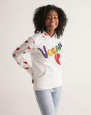 Vegan Heart Ladies Hoodie-4