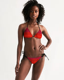 Berry Cherry Ladies Triangle String Bikini-1