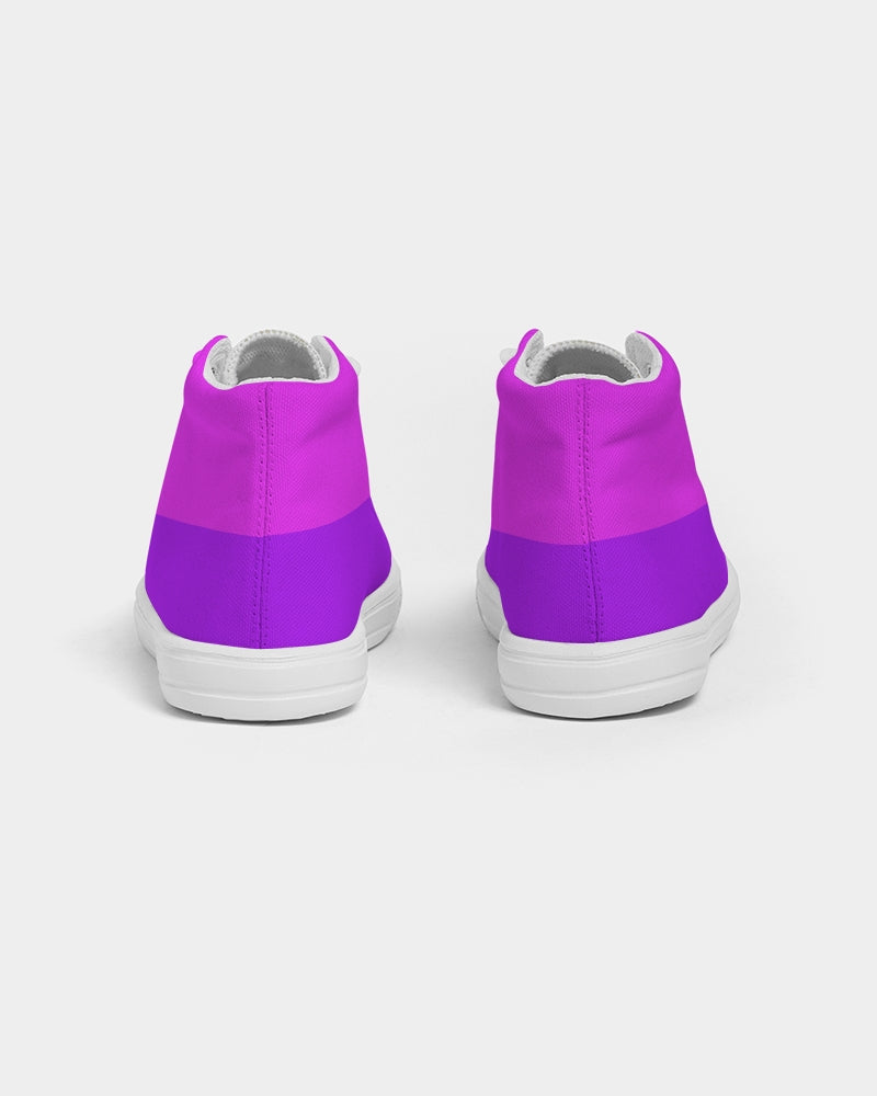 Solid Hot Pink Kids High top Canvas Shoe
