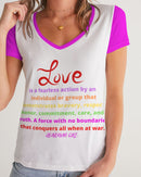 LOVE IS Ladies V-Neck Tee-1