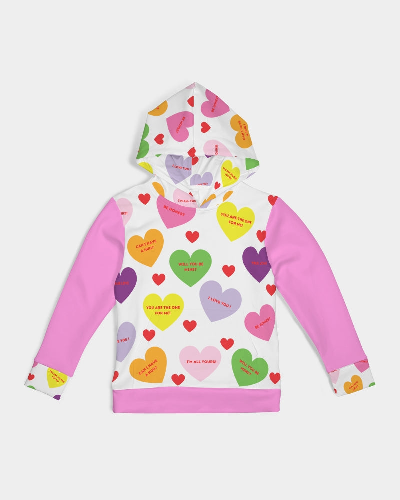 Valentine's Sweet Tart Hearts Girls Hoodie