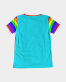 Rainbowbrite Ladies V-Neck Tee-8