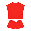 Ladies Big Red Heart Short Pajama Set-10