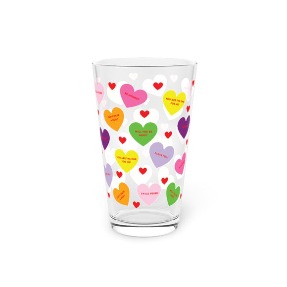 Valentine's Sweet Tart Hearts Pint Glass, 16oz