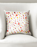 Red and Yellow dot world 16x16 Throw Pillow Case-2