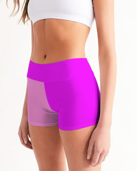 Pink Pink Ladies Mid-Rise Yoga Shorts - 0