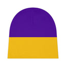 Purple and Gold Baby Beanie-1