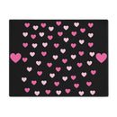 Pink Hearts Black Placemat-3