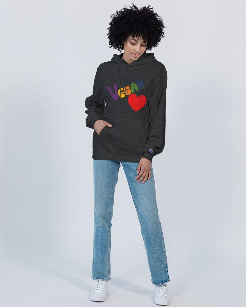 Vegan Heart Ladies Hoodie | Champion