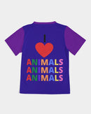 I LOVE ANIMALS Blue Boys T-Shirt-2