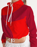 Berry Cherry Ladies Cropped Windbreaker-1