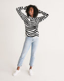 Zebra Print Ladies Hoodie-6