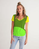 Lemon Lime Ladies V-Neck Tee-2