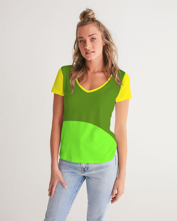 Lemon Lime Ladies V-Neck Tee