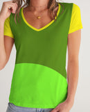 Lemon Lime Ladies V-Neck Tee-1