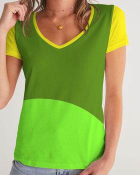 Lemon Lime Ladies V-Neck Tee
