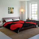 Big Red Heart Large Black Comforter-1