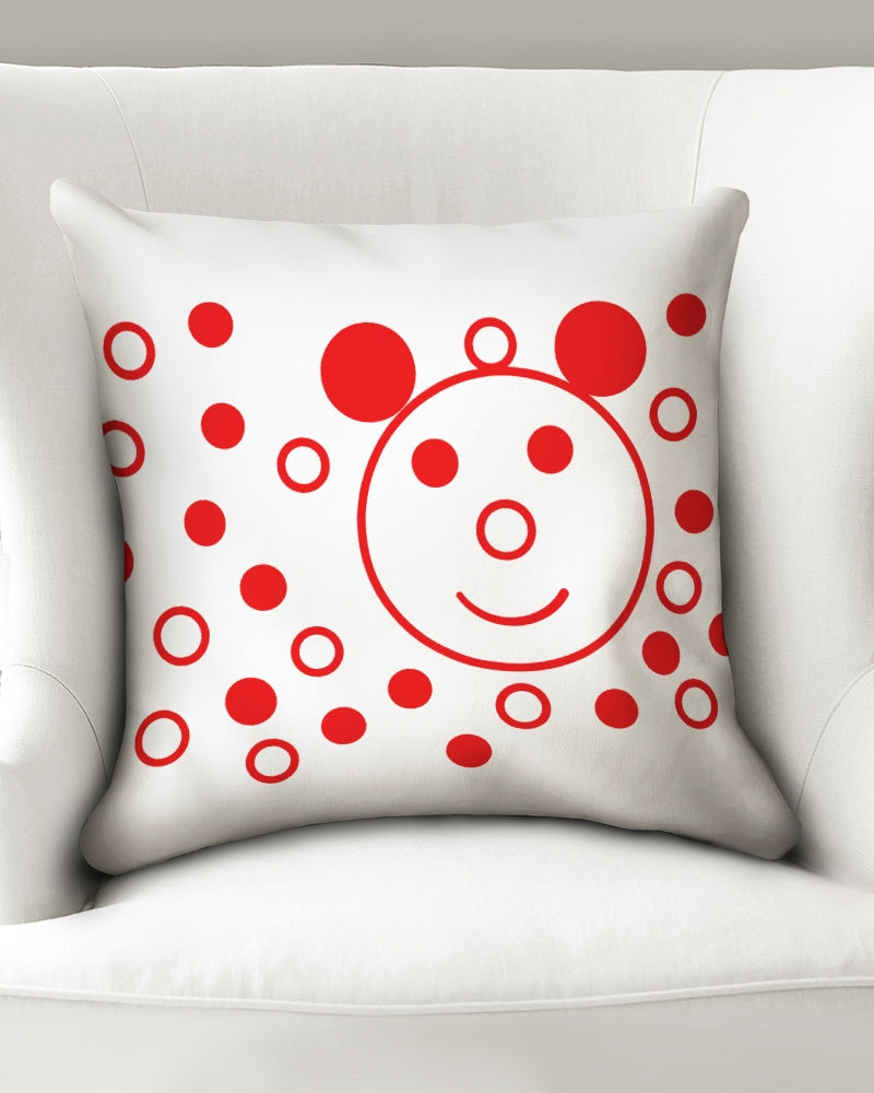 Cherry Smile 18x18 Throw Pillow Case