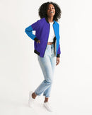 Blue Turqu Ladies Bomber Jacket-3