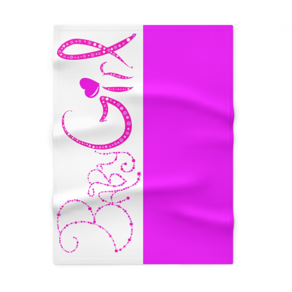 Soft Fleece "Baby Girl" Baby Blanket