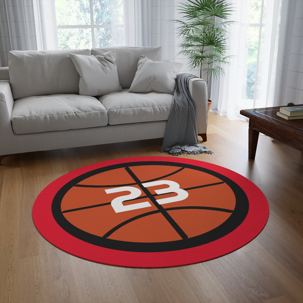 Basketball Round Rug