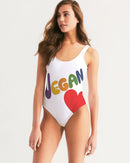 Vegan Heart Ladies One-Piece Swimsuit-1
