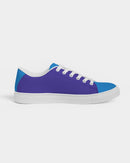 Blue Turqu Ladies Faux-Leather Sneakers-6