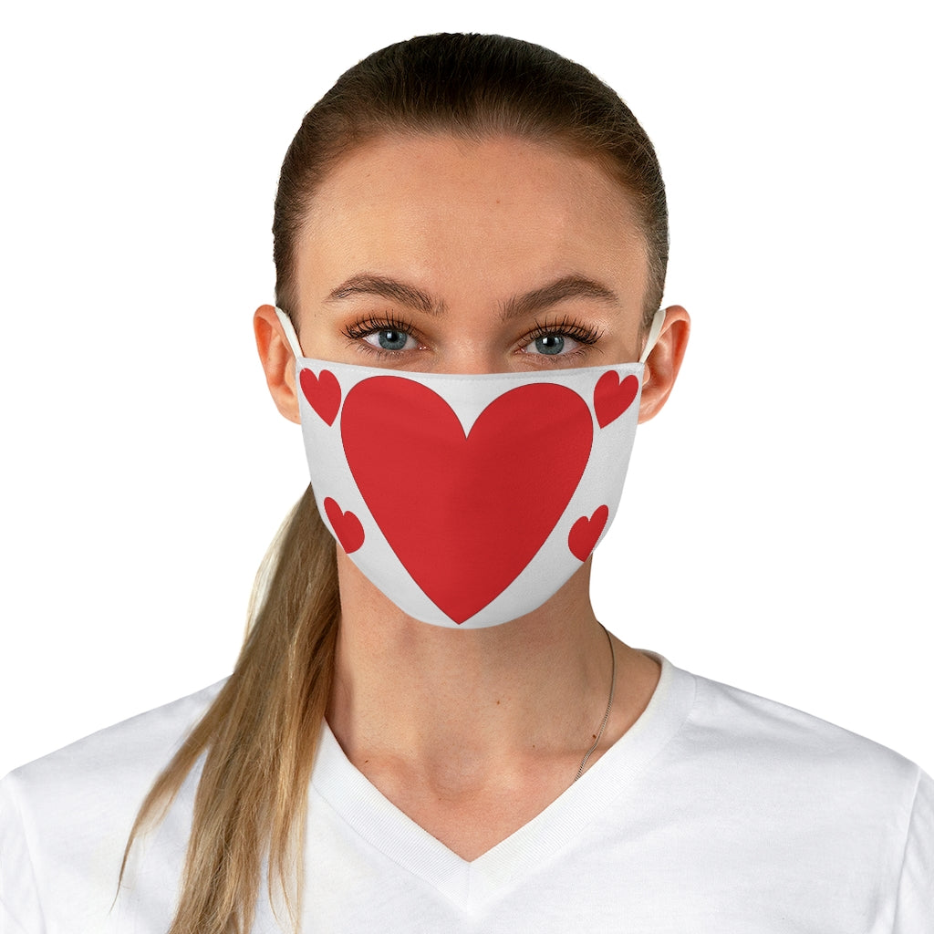 Big Red Heart Fabric Face Mask