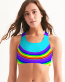 Rainbowbrite Aqua Ladies Seamless Sports Bra-1