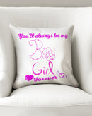Baby Girl Forever 16x16 Pillow Case-2