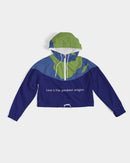 Love Is The Greatest Religion Ladies Cropped Windbreaker-1