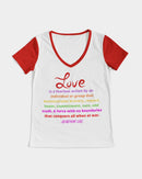 LOVE IS Ladies V-Neck Tee-7